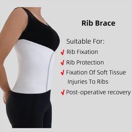 TIERSINI Broken Rib Brace for Women and Man, Rib Compression Wrap, Postoperative Recovery from Rib Fracture (XXX-Large)