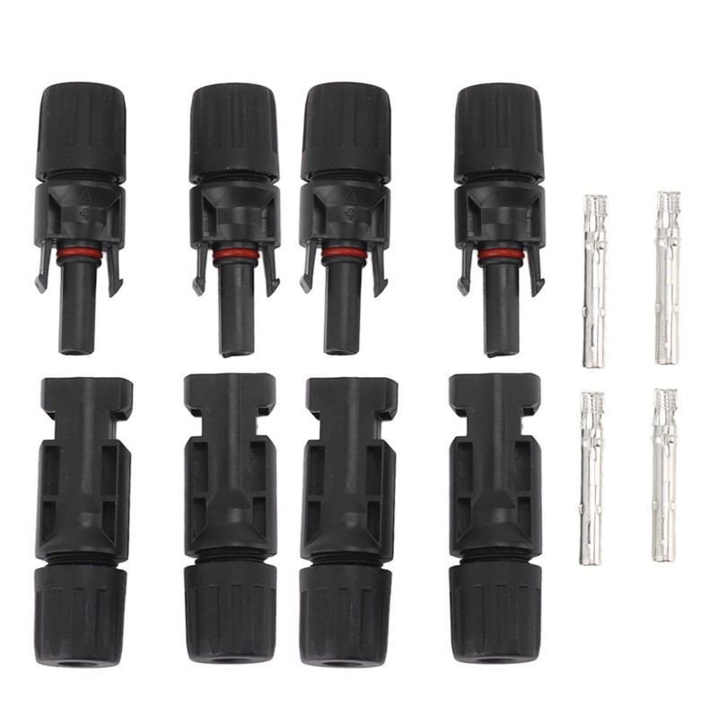 10 Sets Solar Panel Cable Connectors Waterproof Dustproof UV Resistant