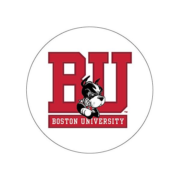 R and R Imports Boston University Terriers Collegiate Collegiate 3 Inch Round Magnet