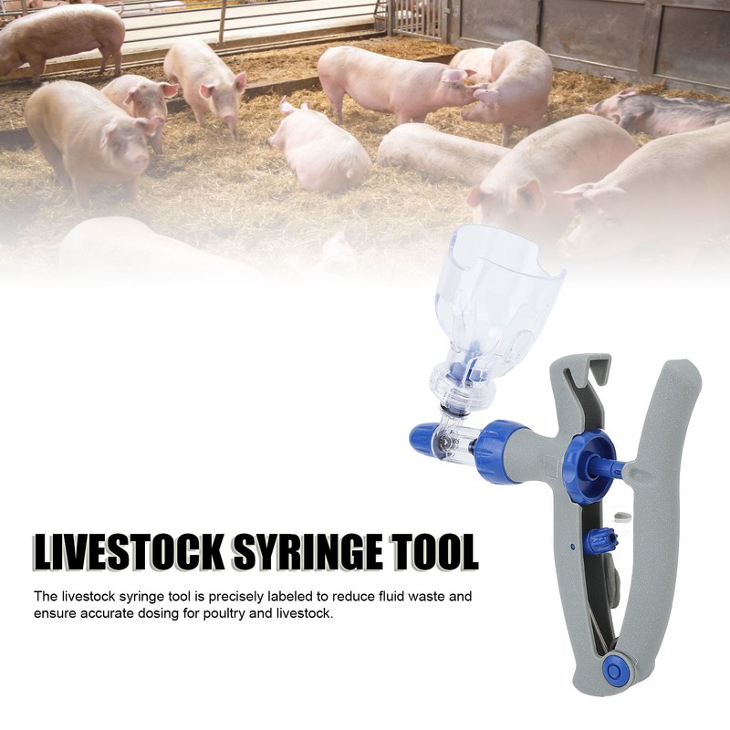 Livestock Continuous Syringe Adjustable Bottle Insertion Design Accurate Animal Injection