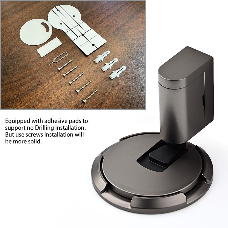 VACNEA Windproof Door Stopper, Heavy Duty Doorstops, Height Adjustable Mechanical