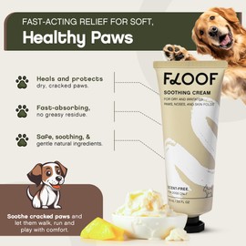 Dog Paw Soothing Cream for Dry Cracked Paws Nose & Wrinkles – Vet-Formulated Fast-Absorbing Lick-Safe Moisturizer with Natural Ingredients – Heals & Protects Sensitive Skin ( 3.5 FL OZ)
