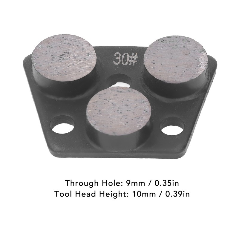 3Pcs Diamond Grinding Shoes Trapezoid Concrete Floor Cutting 3 Cylinder