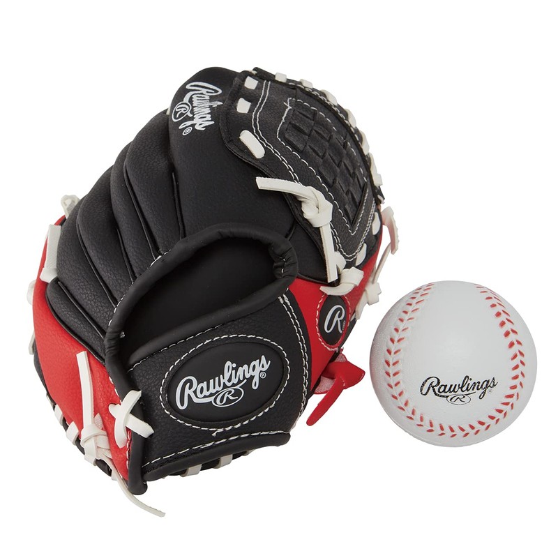 Rawlings Kids Baseball Glove (9" / Toddler) with Training Ball