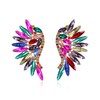 EVER FAITH Angel Wing Stud Earrings, Marquise-shaped Rhinestone Crystal Angel