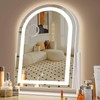 Gvnkvn Curved Makeup Vanity Mirror with Lights 17.2" Large LED