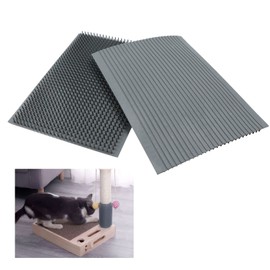 Cat Brush Self-Grooming Massage Hair Removal - Self-Cleaning of Cats and Dogs, Comb Grooming and Playing, Cat Brush for Cat Scratching Post, Wall Corner, Table Chair Legs, 2 Pieces, Grey