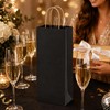IDIDG 100 Pack Kraft Black Wine Gift Bags Wine Bag