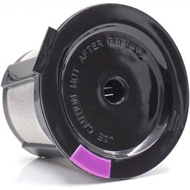 Black Reusable Coffee K-Cup Filter Baskets for 1.0 and 2.0 Brewers, Coffee Capsule Plastic Filter, 20ml K Cup Coffee Pod Reusable Coffee Filters with 20 Pcs Filter Paper, for Office Coffee Shop