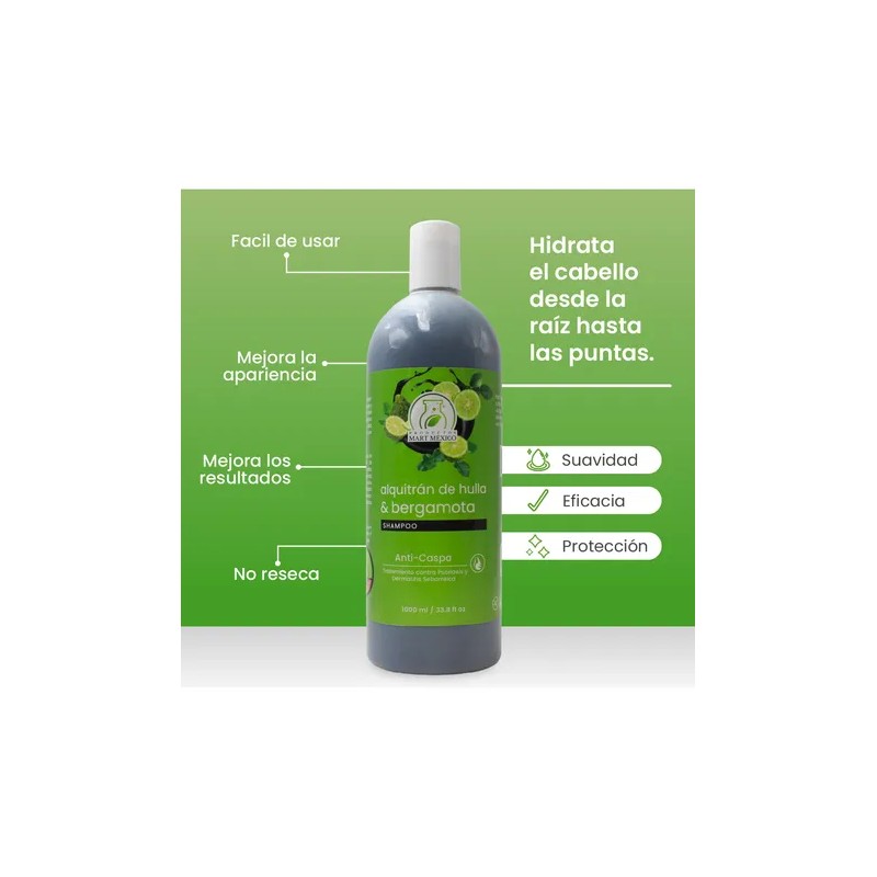 Shampoo Alquitrán De Hulla & Bergamota Control Caspa (1 L)
