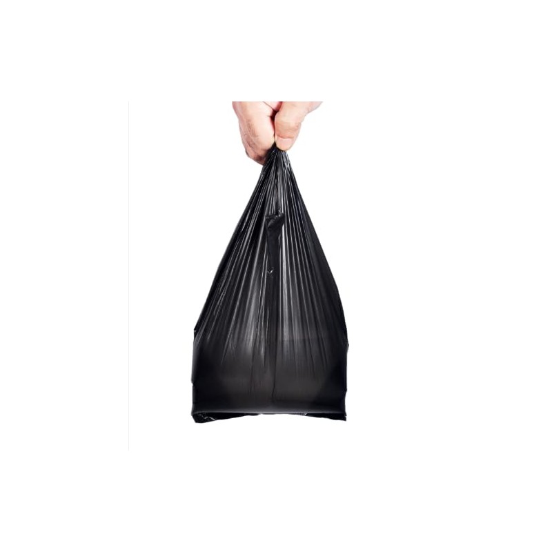 Ultra Strong Trash Bags, Black, Easy-Tie Handles, Leak Resistant (4