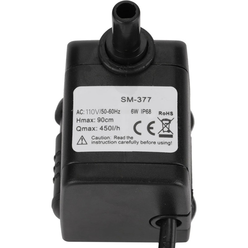 6W Ultra Quiet Submersible Water Pump Fish Pond Aquarium Tank