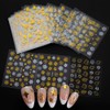 30 Sheets Gold Nail Stickers Decals Gold Star Line Nail