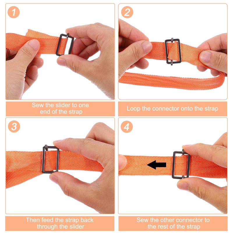 sourcing map Slide Buckle, 8Pcs 1 4/7" - Zinc Alloy