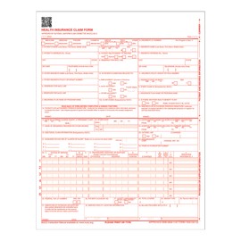TOPS CMS-1500 Health Insurance Claim Forms for Laser Printer, 8.5 x 11 Inches, 250 Sheets per Pack (50135RV)