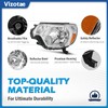 Vizotae Headlights Assembly for 2012-2015 Toyota Tacoma Halogen Headlamp Replacement,