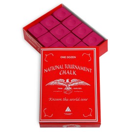 Silver Cup National Tournament Pool cue Billiard Premium Chalk - ONE Dozen (Burgundy)