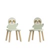 Modern Kids Table Chair Set 2 Sloth Chairs MDF Toddler