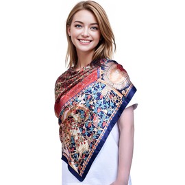 VelureLWJ 35 inch Satin Head Scarf, Like Silk Scarf for Women, Head Scarf for Women, Silk Hair Scarf, Neck Scarf, Tree Scarf, Luxuriously Soft and Silky Smooth Fashion Accessory - Packaged