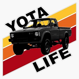 Retro Yota Life Graphic Bumper Sticker Window Vinyl Decal 5"