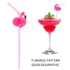 100Pcs Flamingo Drinking Straws Cute Pattern Environmentally Friendly Bendable Cocktail