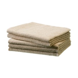 Light Face Set of 5 Face Towels, Made in Japan, Senshu Towel (Approx. 13.0 x 33.5 inches (33 x 85 cm), Beige