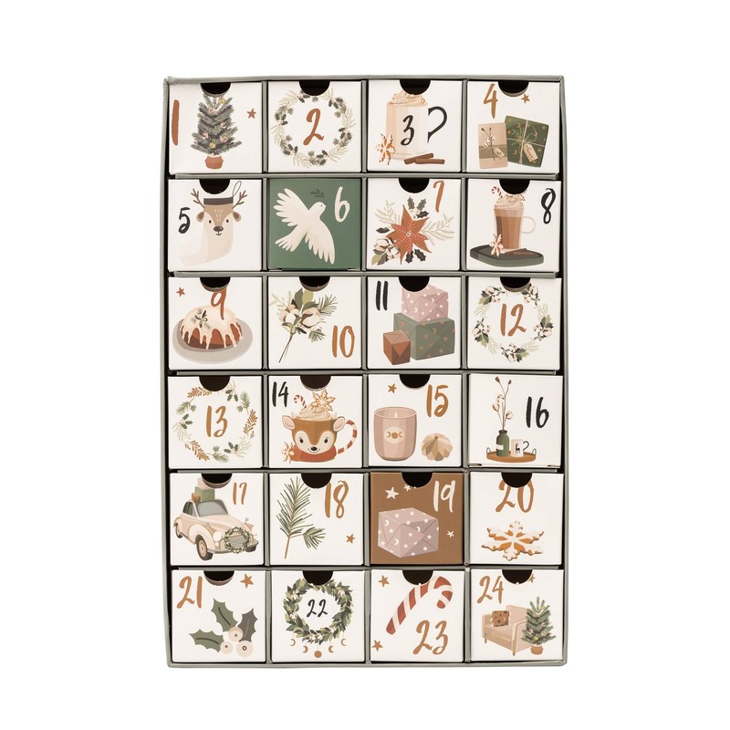 DIY Advent Calendar 24 Days 1-24 Drawing Christmas Countdown (Light