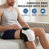 Knee Massager with Heat, Red Light & Vibration, Cordless Knee