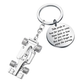 Race Car Gifts for Race Car Drivers 3D F1 Race Car Keychain Car Racing Fan Gifts Drag Racer Gifts Sprint Car Racing Gifts, Race Car Keychain, Large