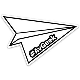 Fallon Pilot Shop #AvGeek Paper Airplane Sticker