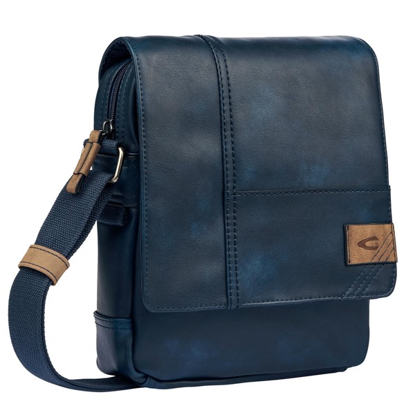 camel active Mens Laos Blue Flap Bag, blue