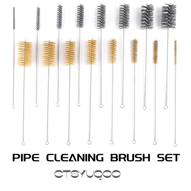 16 Inch Extra Long Pipe Cleaning Brush Set Abrasive Filament,