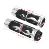 HDBUBALUS 1" 25mm Flame Fire Chrome Handlebar Grips For Harley