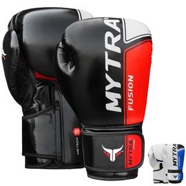 Mytra Fusion Boxing Gloves Air Tech SL-6 Training Gloves (Black/Red, 14-oz)