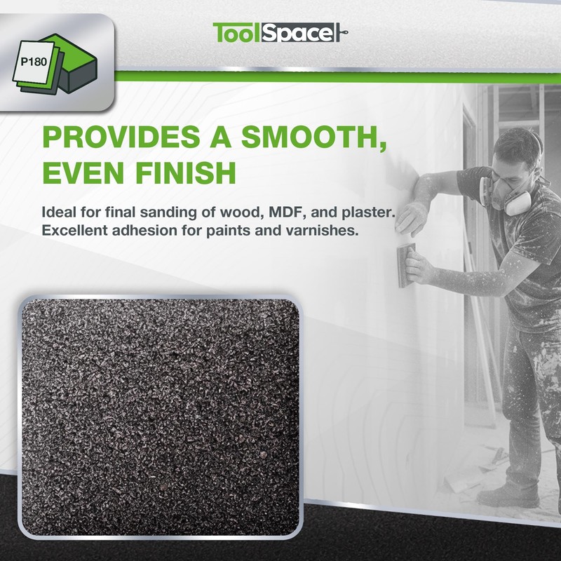 ToolSpace Sanding Sponges Sanding Block Pack of 6 180 Grit