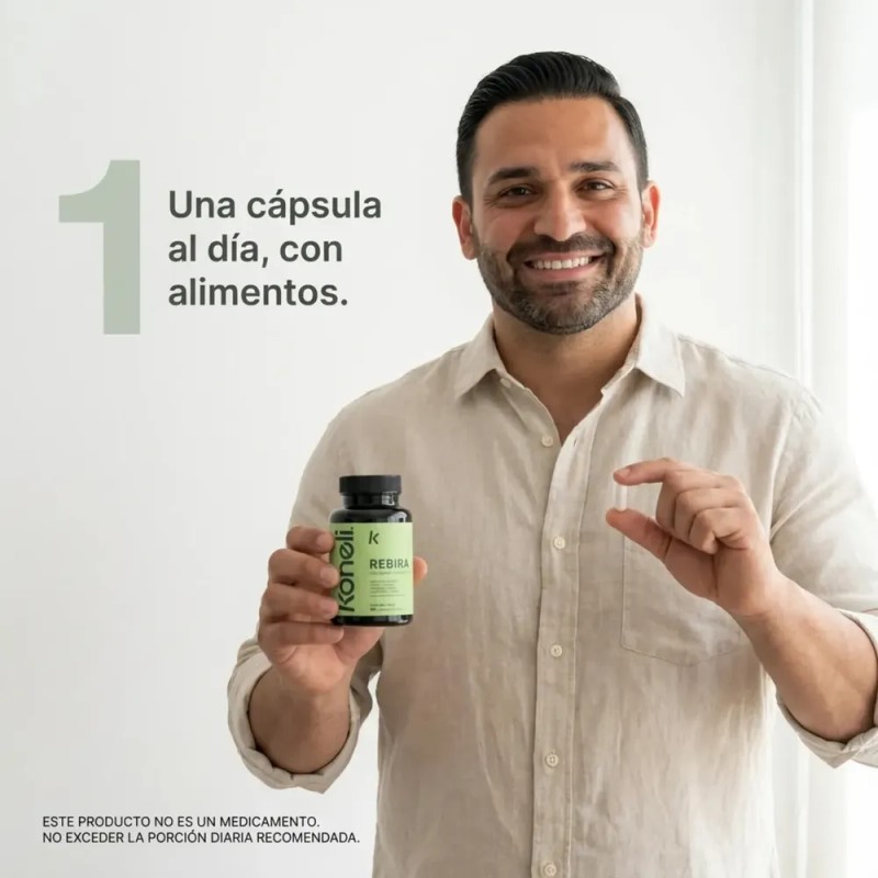 Koneli Rebira | Suplemento Alimenticio | Cúrcuma+ Té verde +