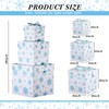 Zhanmai 3 Pcs Christmas Nesting Gift Boxes Snowflake Stackable Boxes