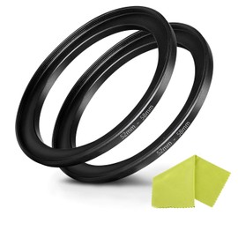 55mm-58mm Step Up Ring (55mm Lens to 58mm Filter) 2 Pack, KOMET Camera Lens Filter Step-Up Ring Lens Converter Accessories