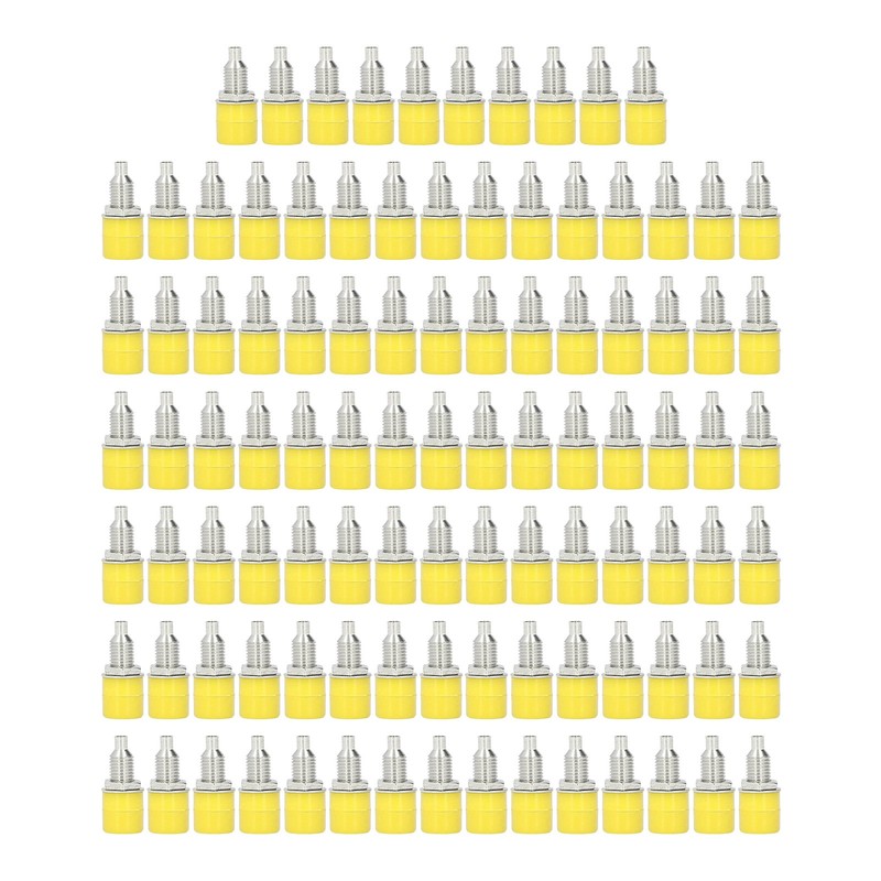 100Pcs Banana Socket M6 4mm Good Transmission Excellent Manufacture Electrical