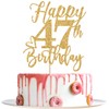 Decoración para tartas de feliz cumpleaños 47, decoraciones de cumpleaños