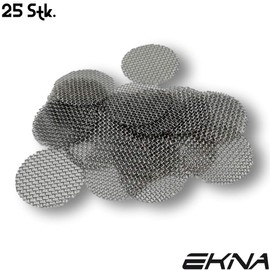 EKNA Universal Stainless Steel Insert Strainers – Pack of 25 – 30 mm Pipe Screens for Pipes and Bongs – Steel Inserts (25, 30 mm)