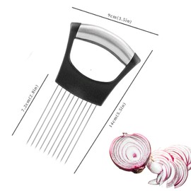 fghuim Onion Slicer Holde,Onion Cutter for Slicing, Tomato, Lemon, Meat, Avocados,Eggs Cutting Tool Stainless Steel Cutting Kitchen Gadgets.