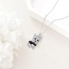 SHEAISRS 925 Sterling Silver Yorkie Necklace for Women Dog Jewelry