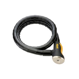 ONGUARD Rottweiler 4' Armored Key Cable – 4ft Flexible Hardened Steel Security Cable with X2P Double Bolt Lock | Z-Cylinder Core, Vinyl Coated, Includes 5 Keys
