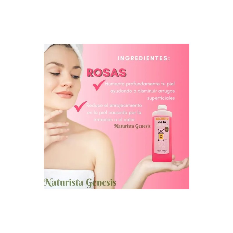 Agua De Rosas Tónico Facial Hidratante 500ml Pack De 3