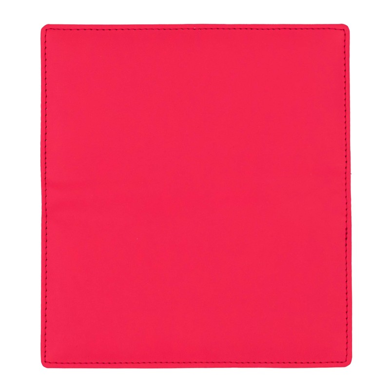 Red Smooth Leather Checkbook Cover for Top Tear Personal Checks