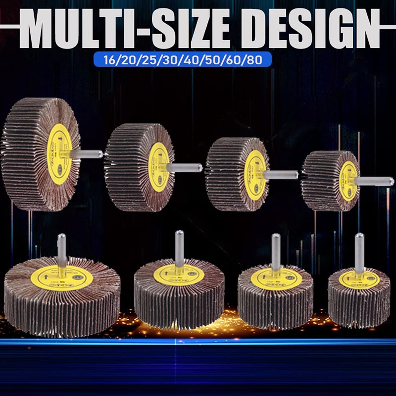 Mixiflor 24 Pcs Abrasive Flap Wheel Sander Set, 80 Grit