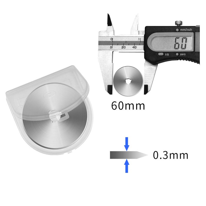 60MM Rotary Cutter Blades, Sopito 10PCS Premium Spare Replacement Cutting