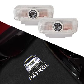 BuJinZeTui 2PCS LED Door Logo Lights Compatible with Armada Patrol 2011-2024 Courtesy Projector Laser Welcome Lamp Puddle Lights Ghost Shadow Light Kit Car Accessories (front)