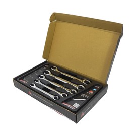 JIN TOOL Flare Nut Wrench,Line Wrench,Break Line Wrench,High Torque,Size 9x11, 10x12,13x14, 15x17, 16x18.,Gift for Man,With wrench Tray & Color Box.